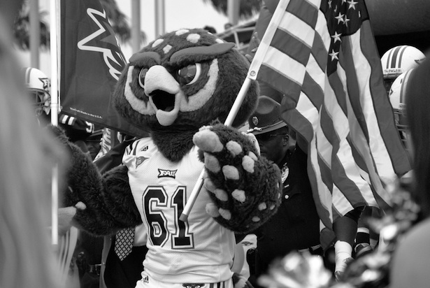 This year’s Homecoming game will not only be the first held in the new stadium. It will also be the first Homecoming game with the redesigned Owlsley mascot (shown below). Photo courtesy of FAU Program Board.