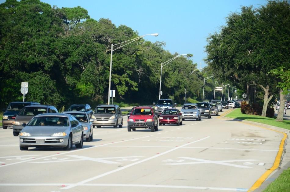 County Engineer George Webb told the UP that traffic delay at the Palmetto/Military intersection was 200 seconds, and widening Palmetto would decrease that to 145-150 seconds.  Photo by Christine Capozziello.