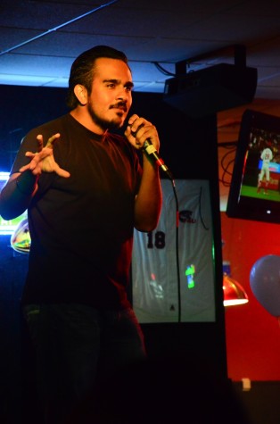 Winner of the comedy show, Ramon Garcia, takes the stage on September 5, in Coyote Jacks. Photo by Christine Capozziello.
